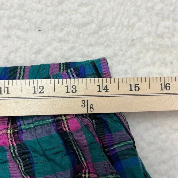 Victoria's Secret Pajama Pants Womens S Teal Pink Plaid Lurex Jogger Sleepwear - Picture 4 of 9